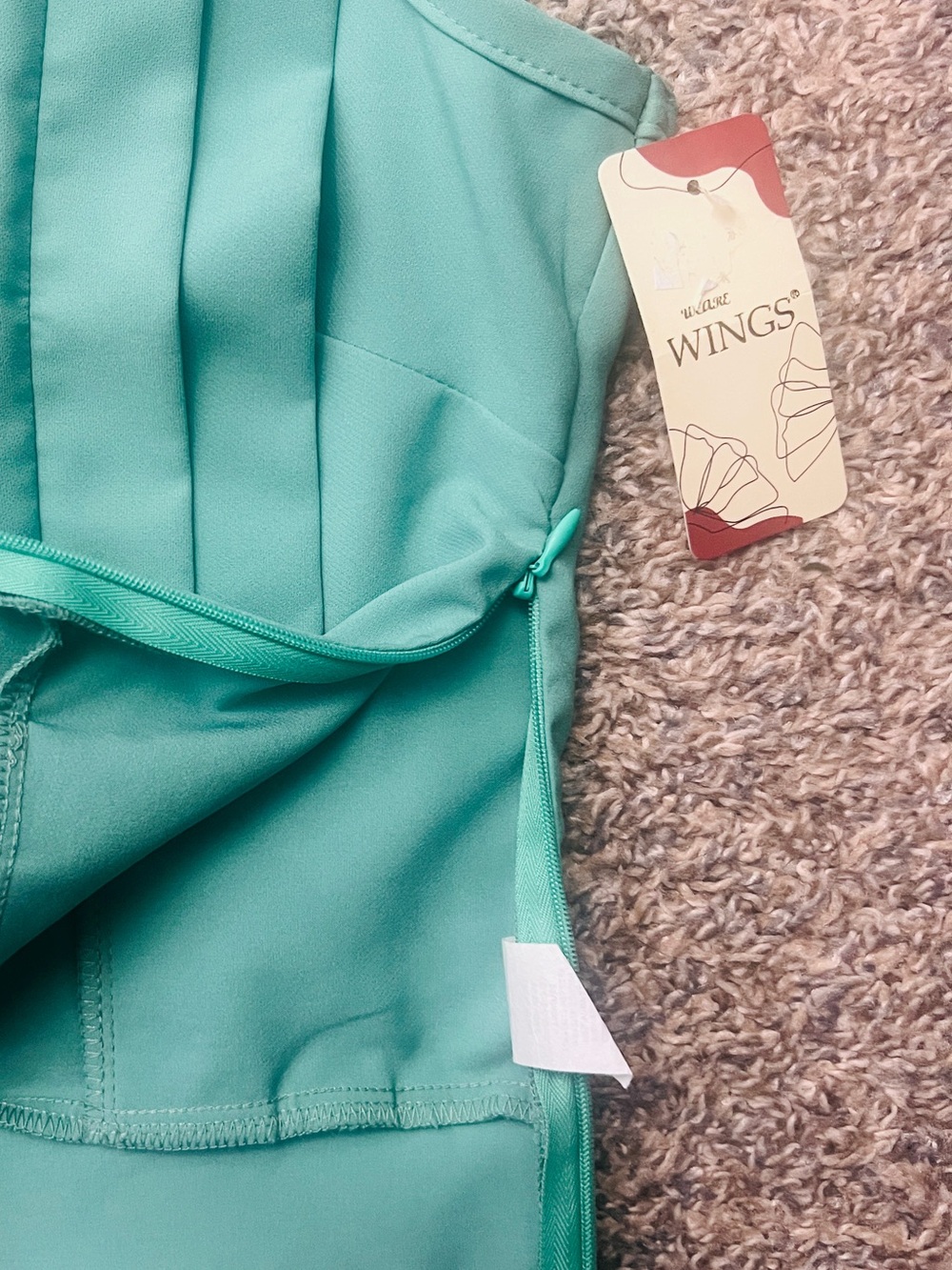 Women’s Pleated Festival Ready Sleeveless Top in Mint Green - Picture 9 of 10